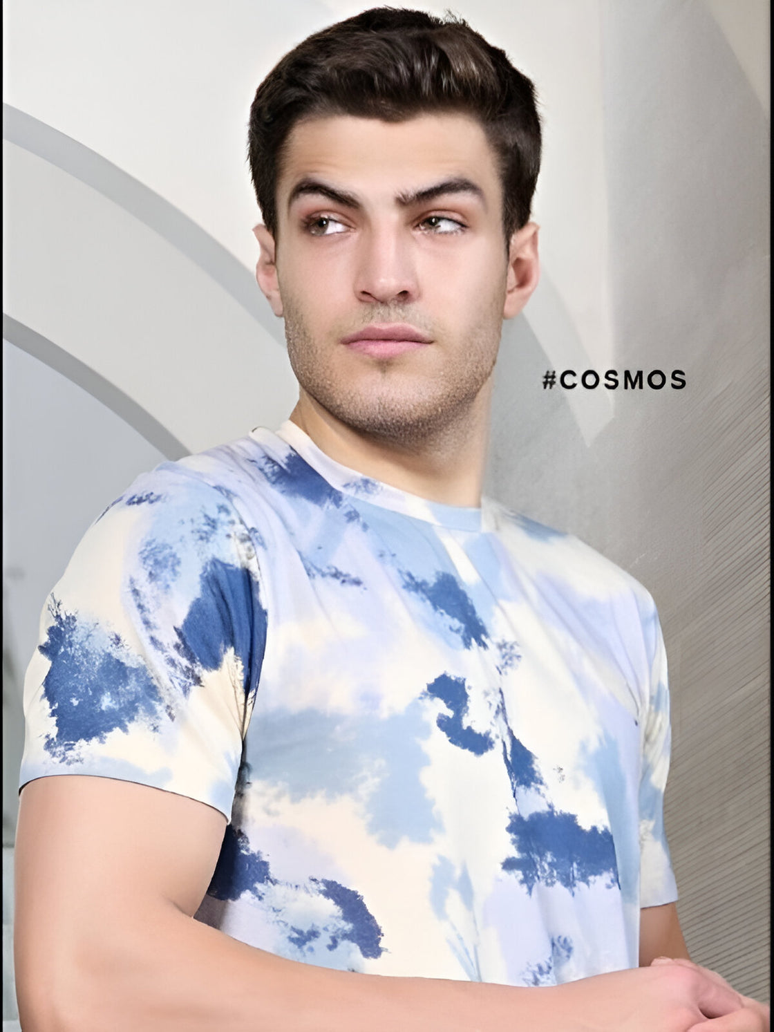 Mix of blue - Richard printed cotton