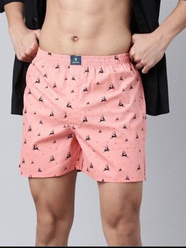 Pink- 100% Printed cotton fabric shorts
