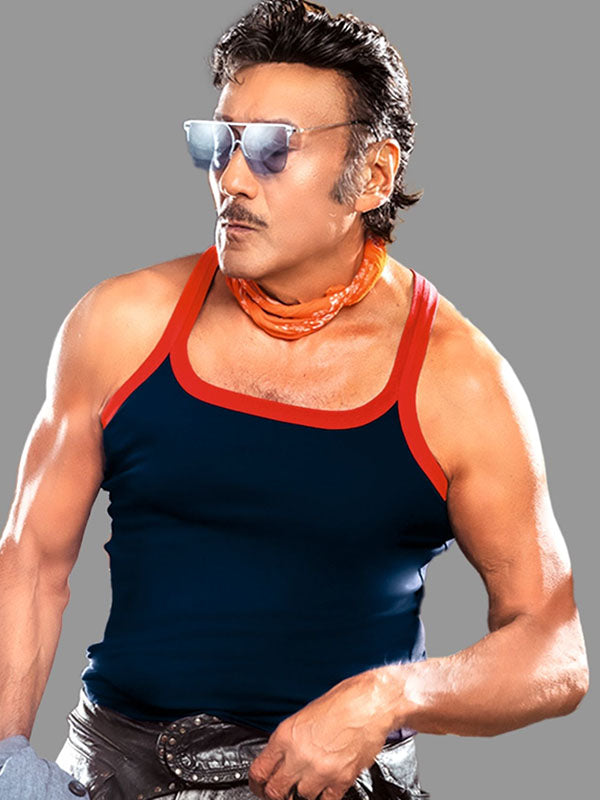 Navy Blue 100% Cotton Fabric Vest