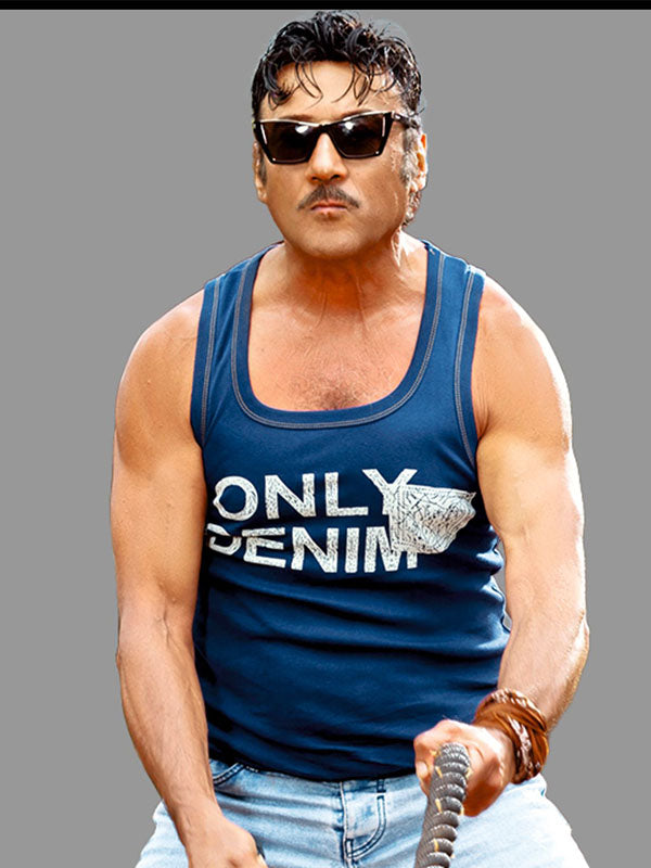 Dark Blue 100% Cotton Fabric Vest