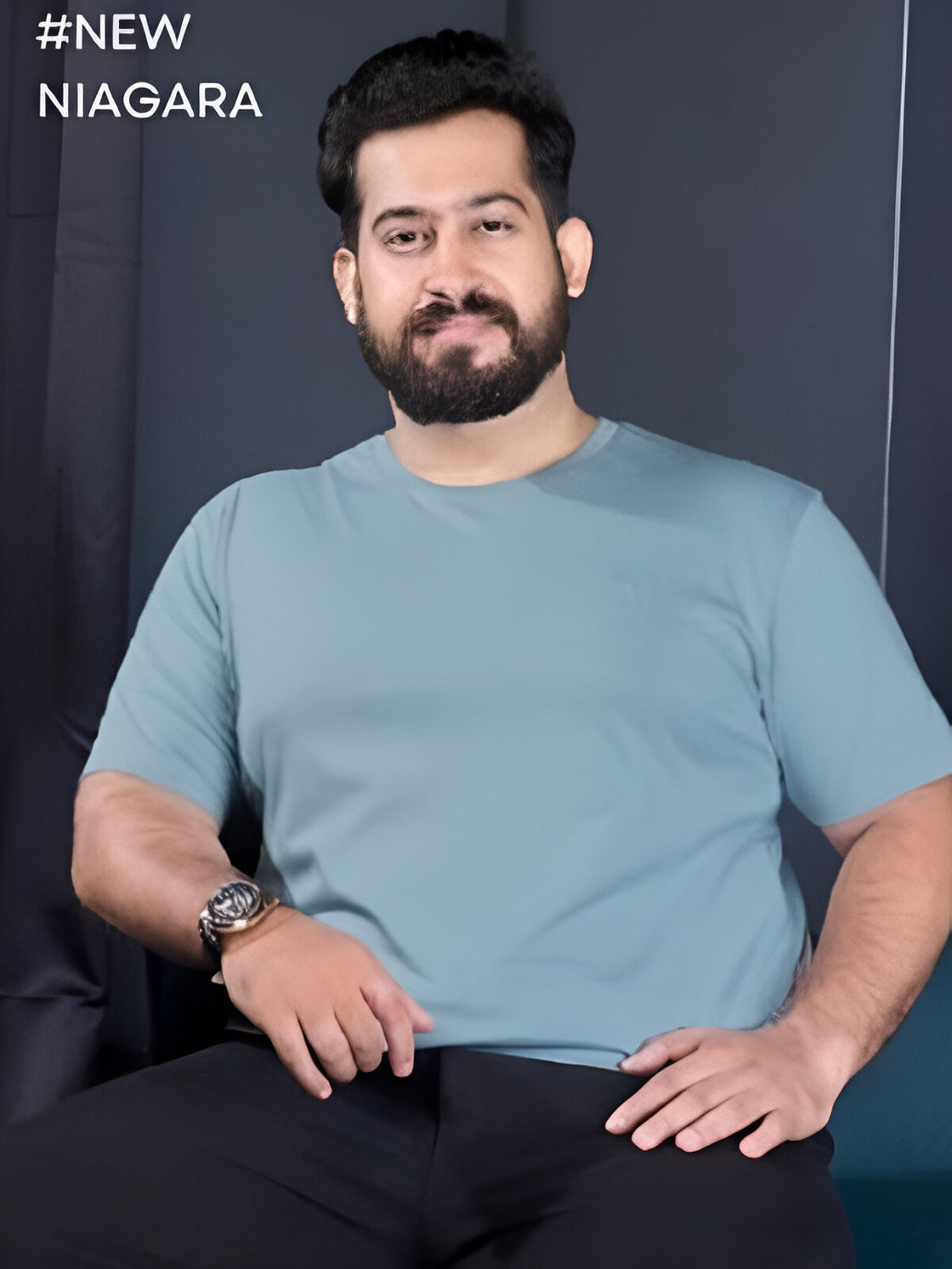 Light blue  - t shirt cotton fabric