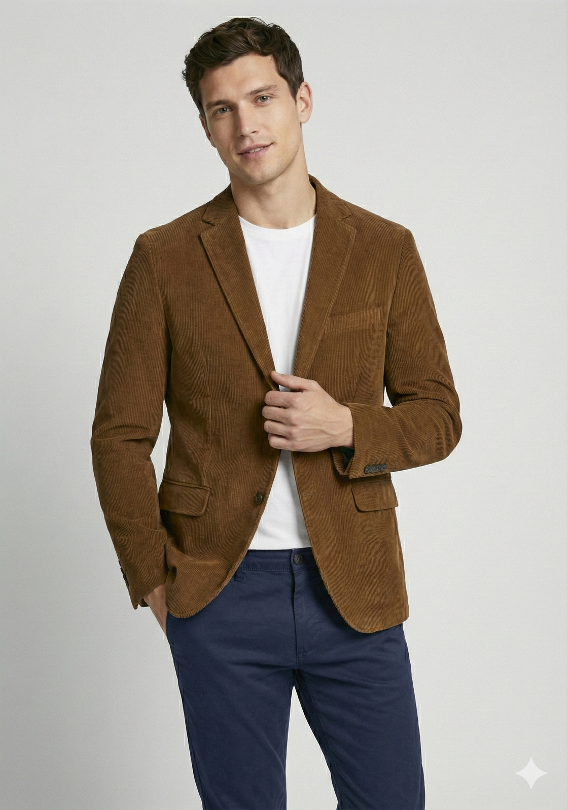 MENS BLAZER - DARK BROWN