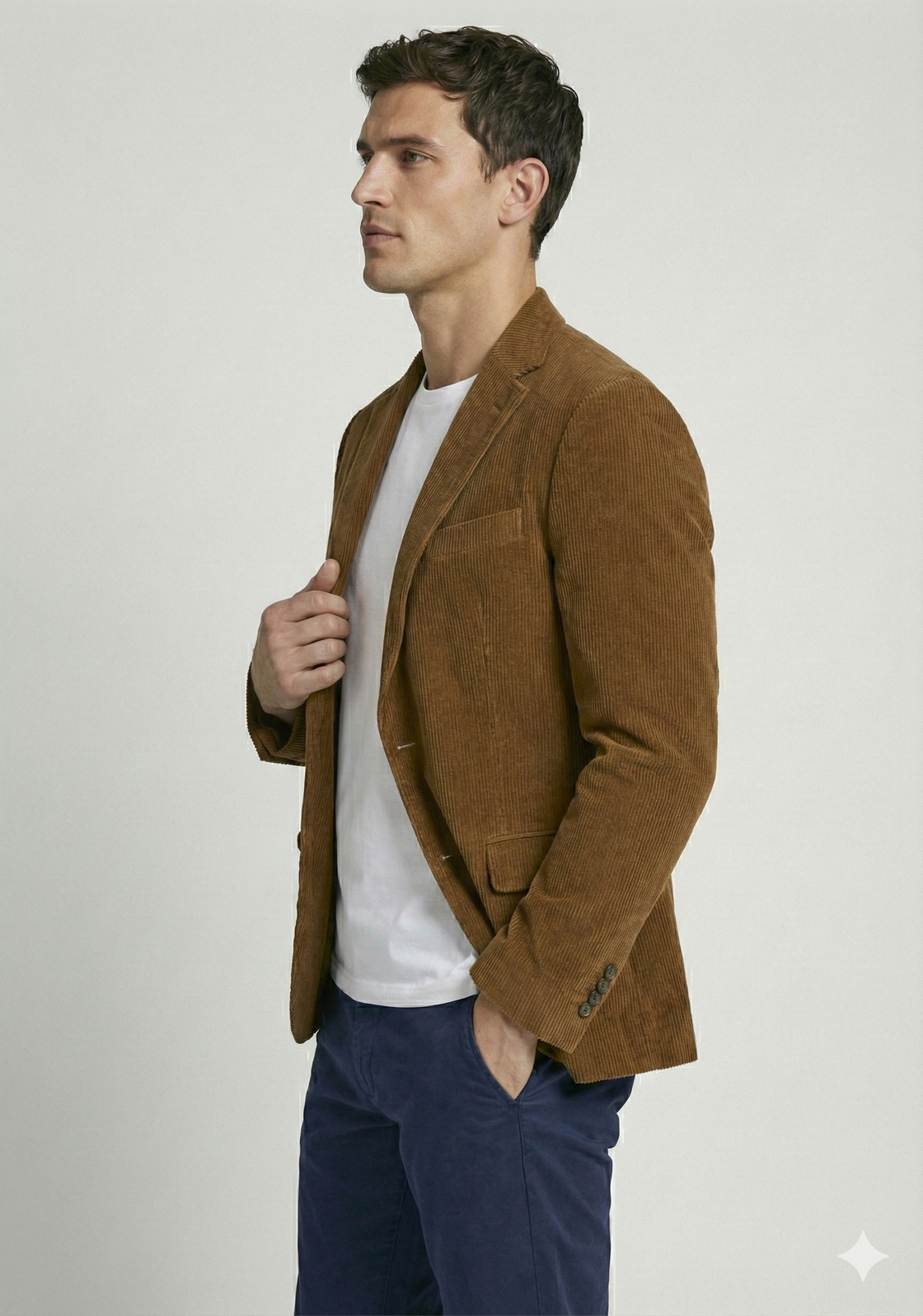 MENS BLAZER - DARK BROWN