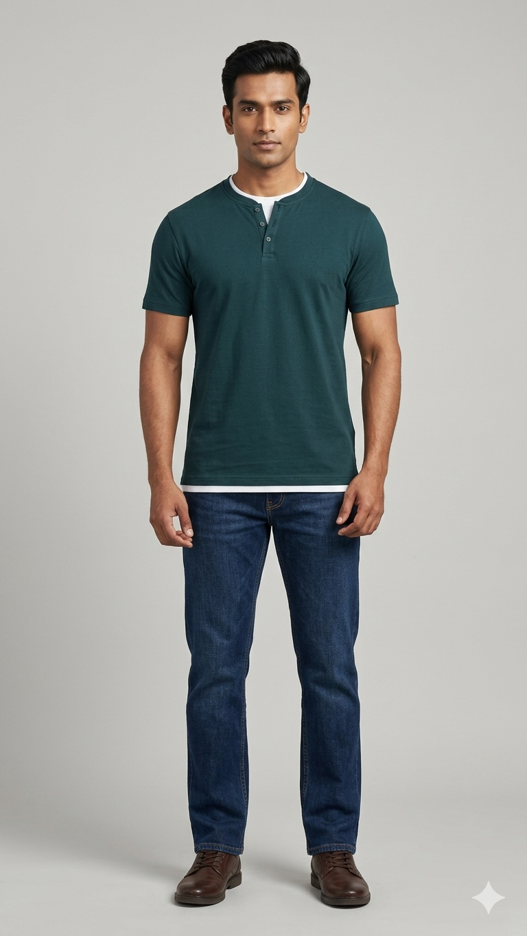 MENS T-SHIRTS WES - (GREEN)