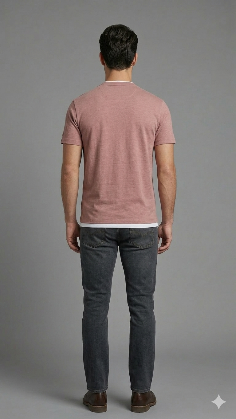 MENS T-SHIRTS WES - (LIGHT ORANAGE)