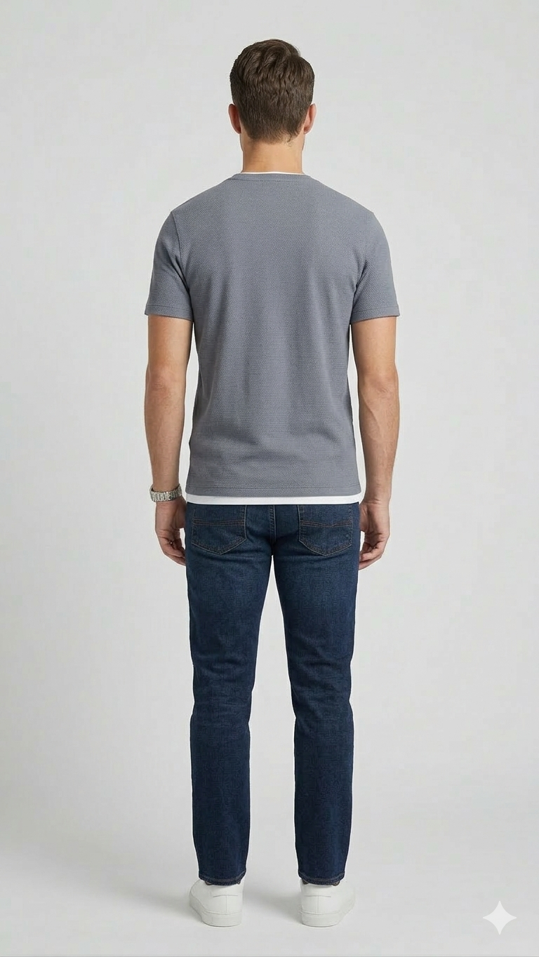 MENS T-SHIRTS WES - (GREY)