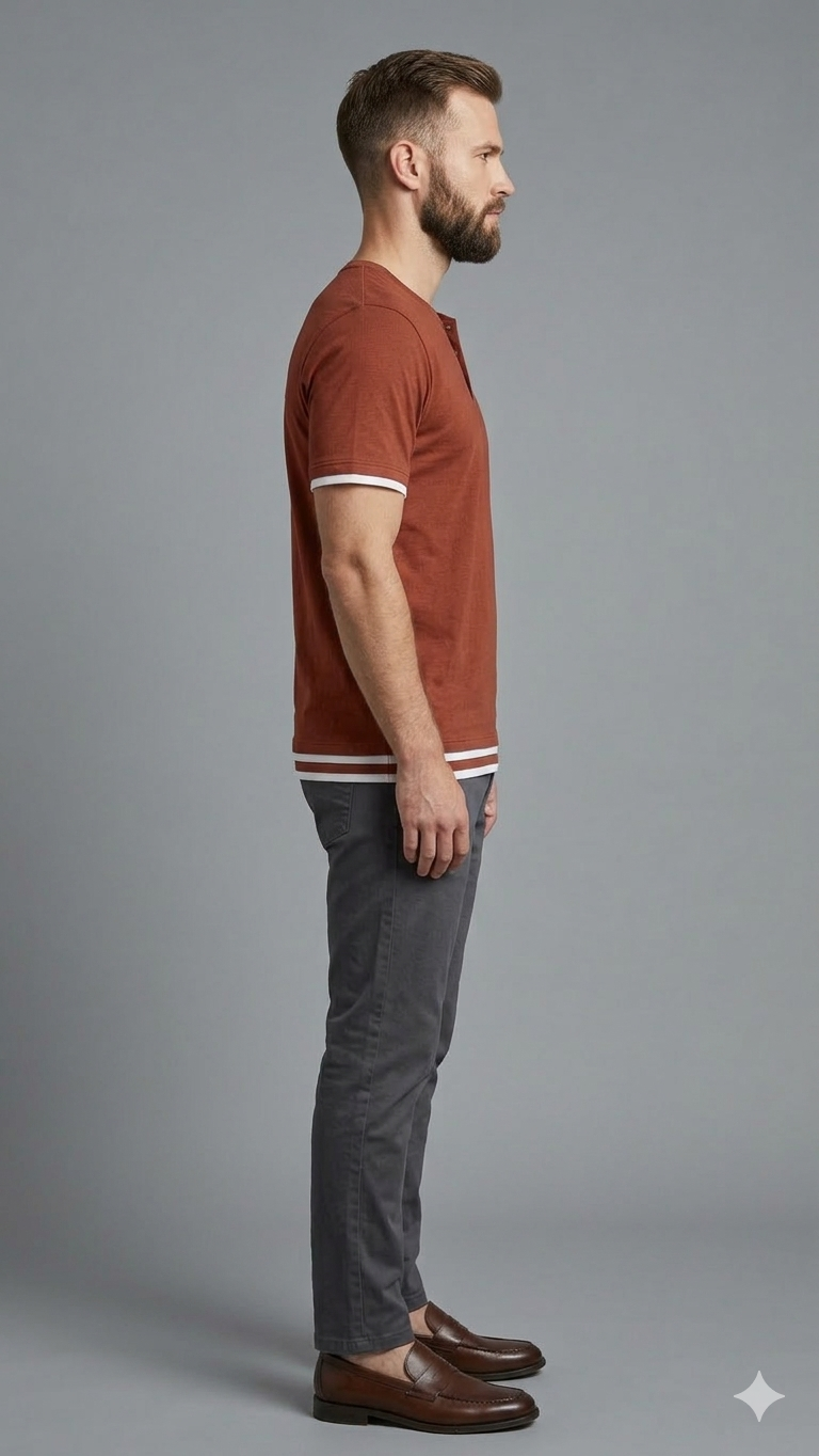MENS T-SHIRTS WES - (MAROON)
