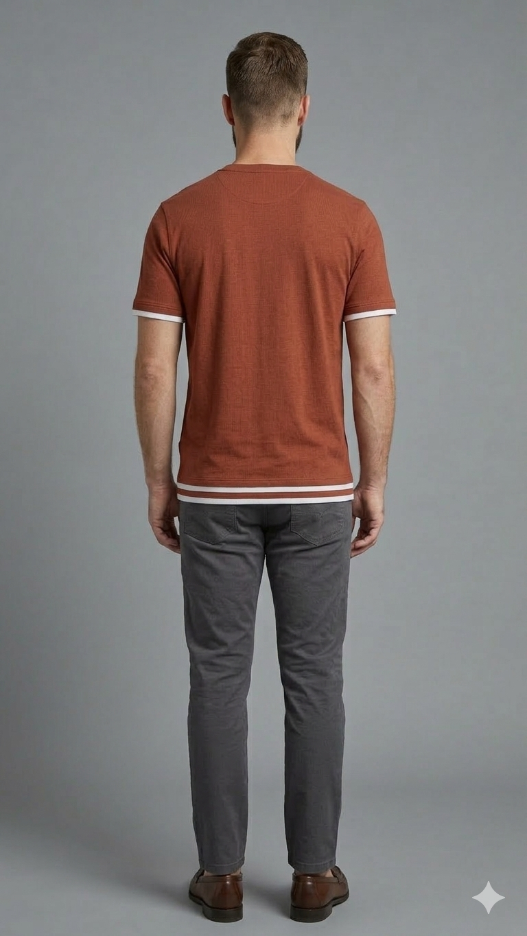 MENS T-SHIRTS WES - (MAROON)