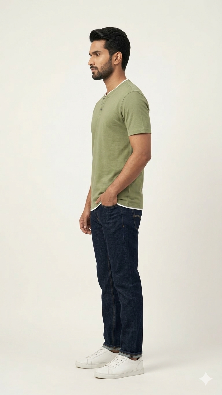 MENS T-SHIRTS WES - (LIGHT GREEN)
