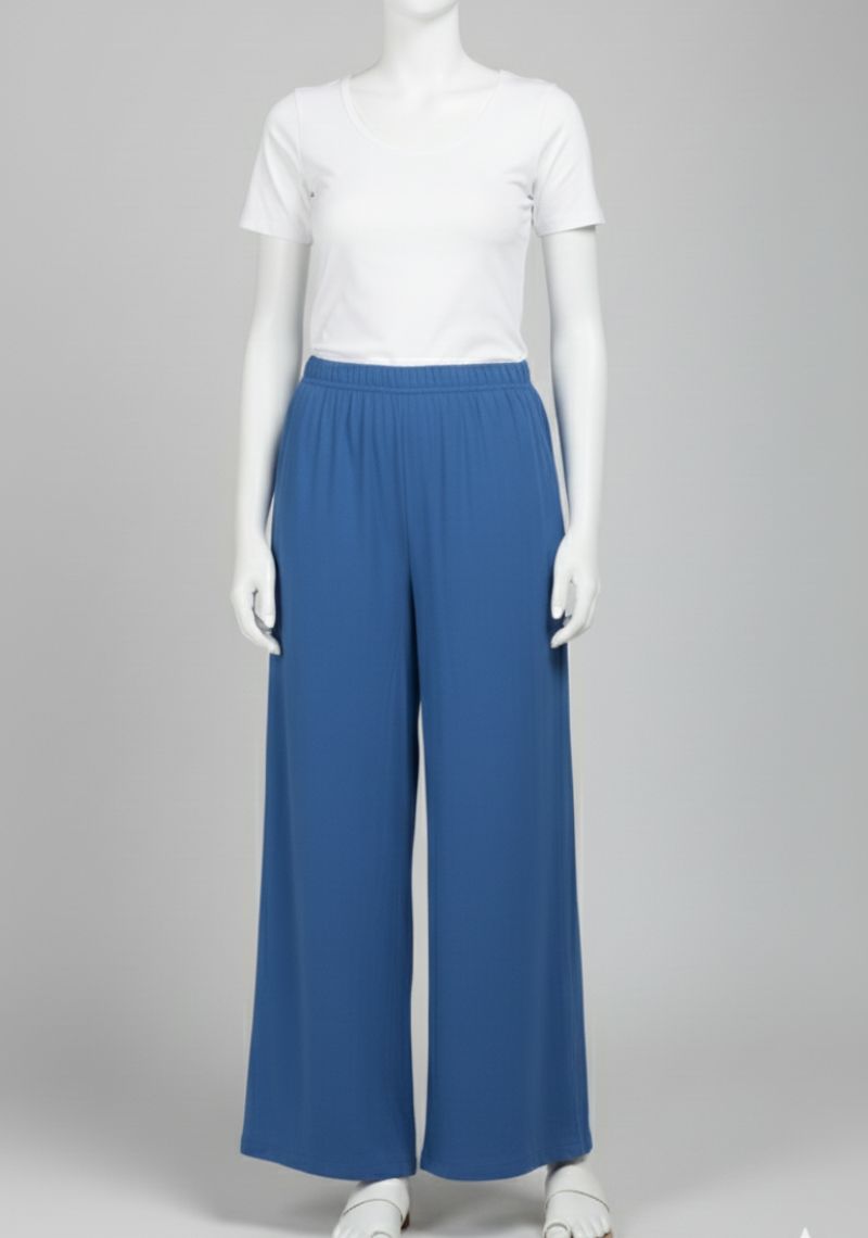 WOMENS PALAZZO - BLUEBERRY BLUE