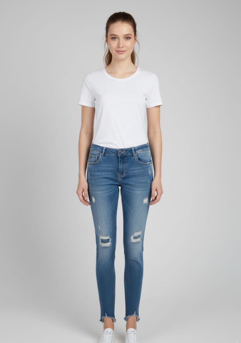 WOMEN JEAN (SL)-LIGHT BLUE TONED