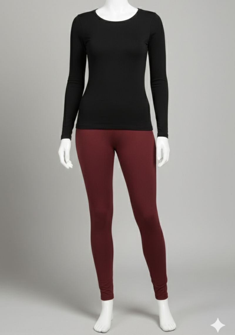 WOMENS LEGGINGS [MD] - WINE