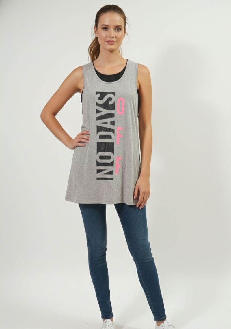 WOMEN T-SHIRT (SL)- GRAY MIXED