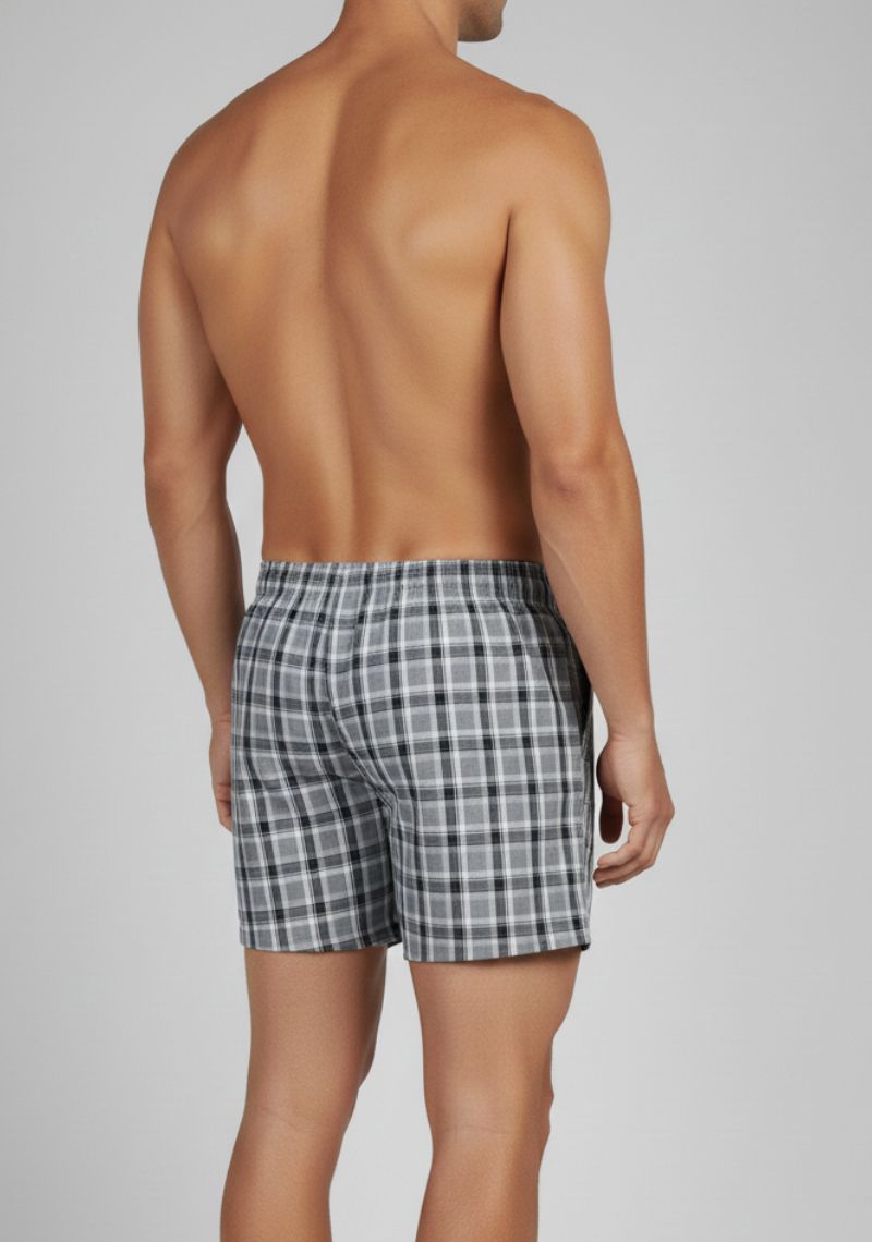 WESTSIDE BOXER -GREY CHECKED