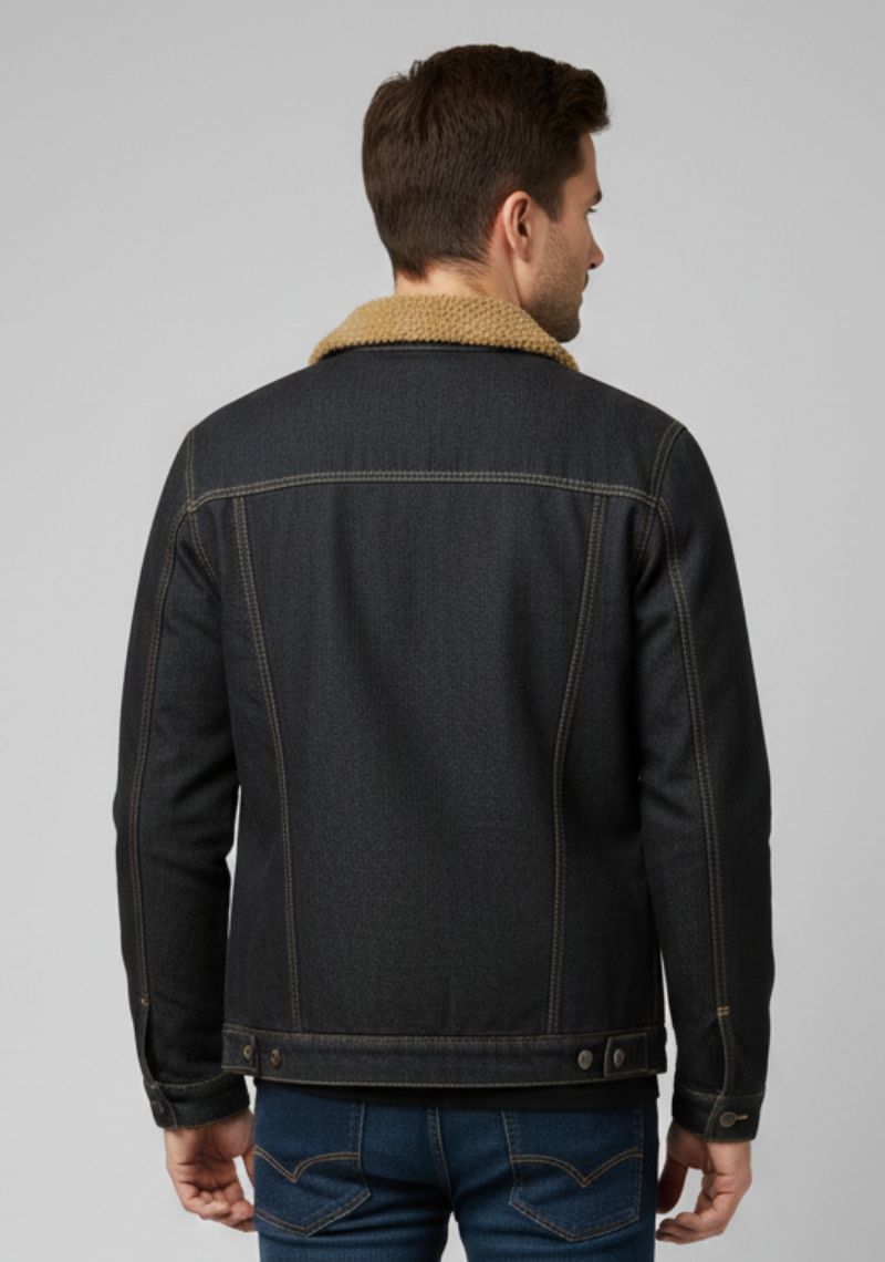 WINTER JACKET [MD] - BLACK AND SANDAL