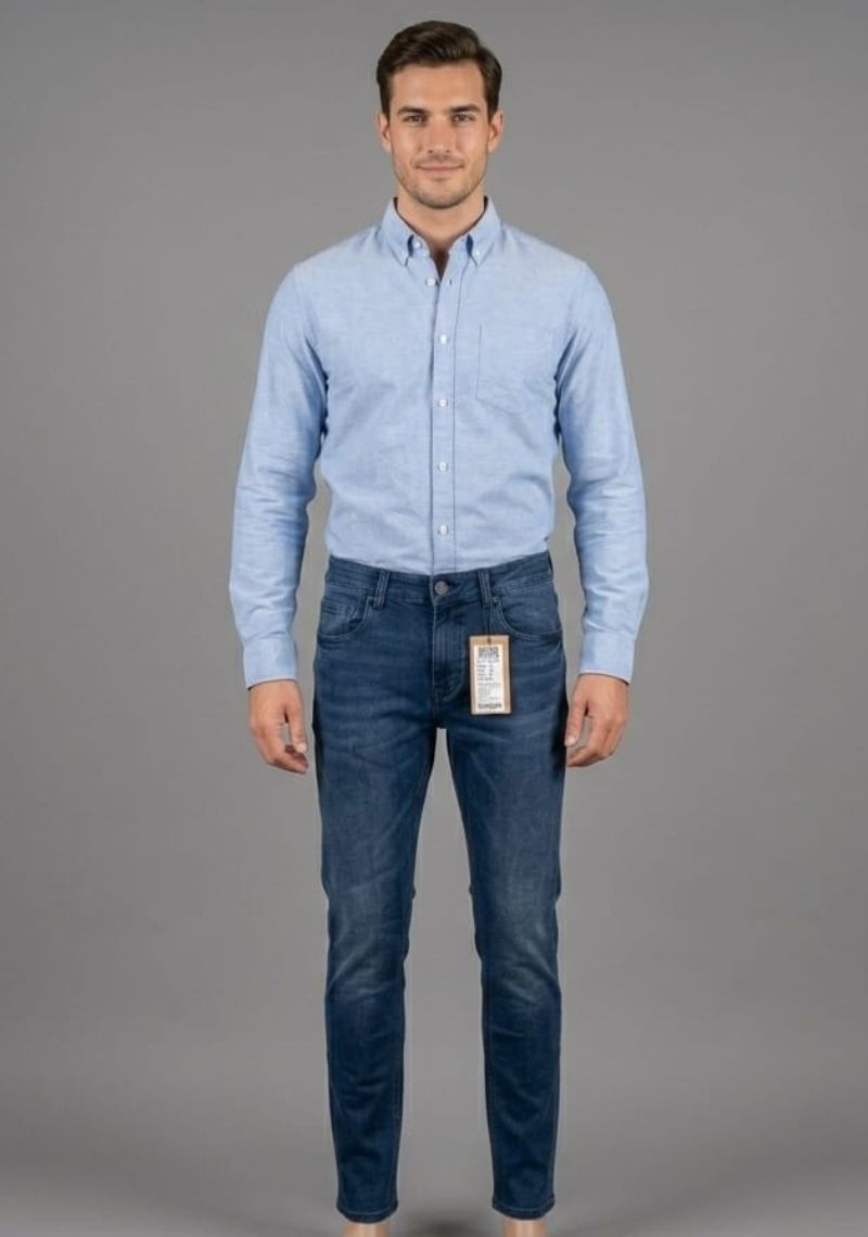 Mens Denim Pant (super Slim)- dark Indigo(ED)