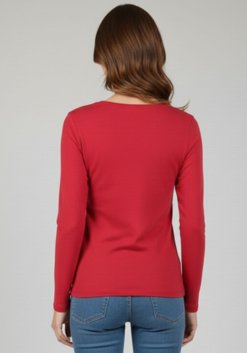 WOMENS T-SHIRT [MD] - DARK RED