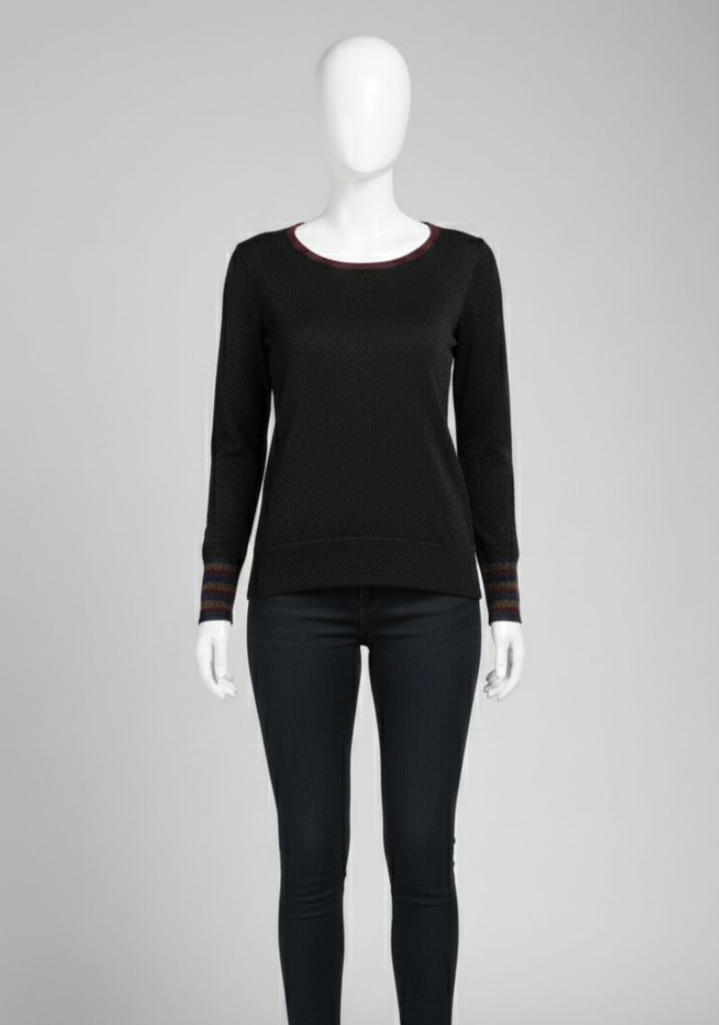 WOMEN WESTERN TOP - PLAIN BLACK