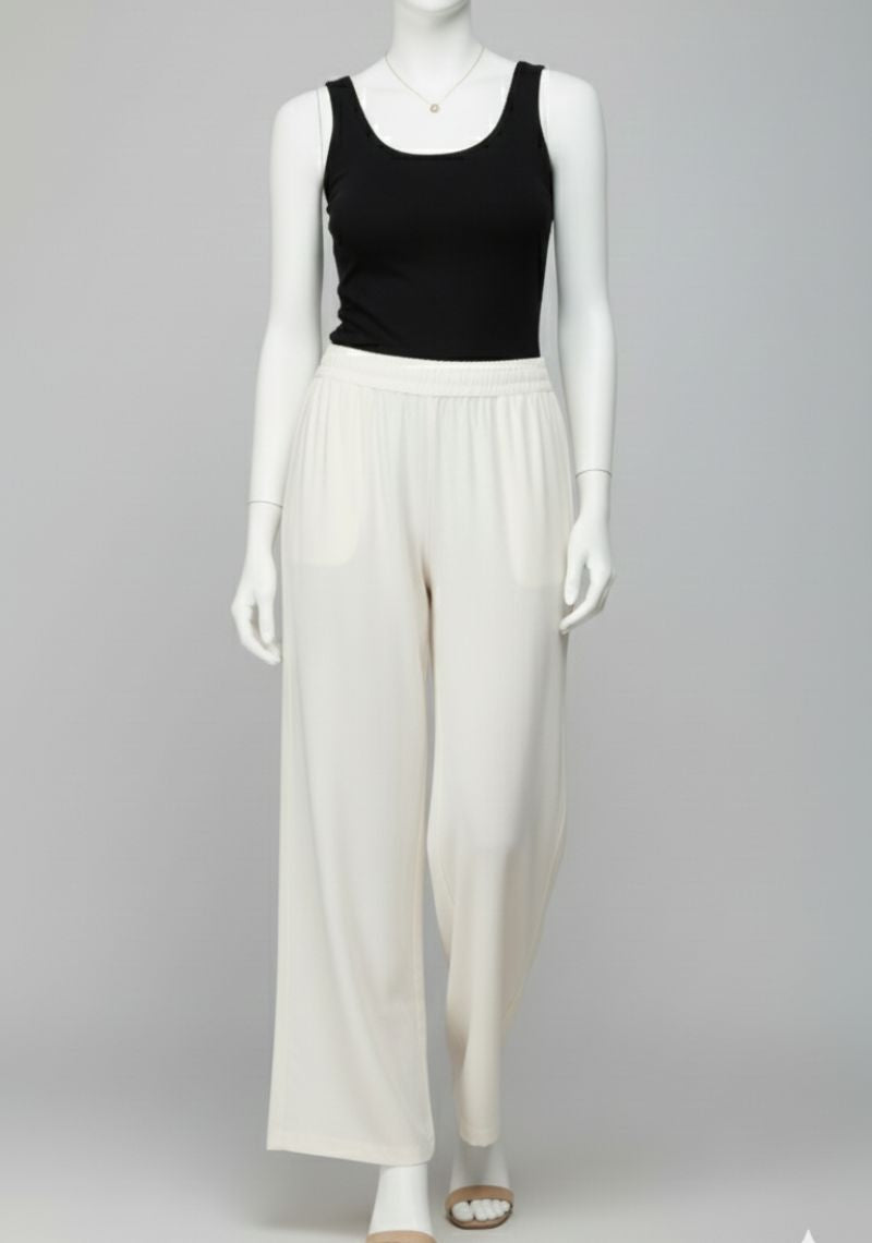 WOMENS PALAZZO - PURE WHITE