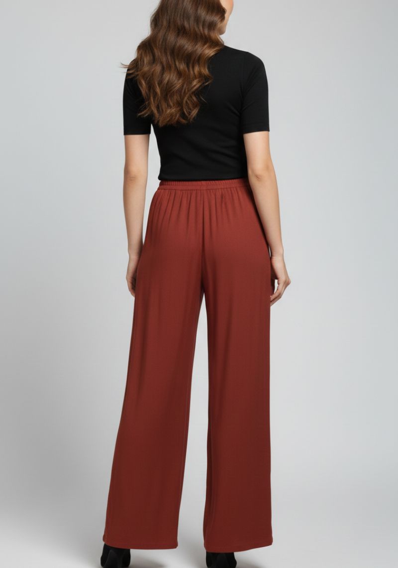 WOMENS PALAZZO - DARK MAROON