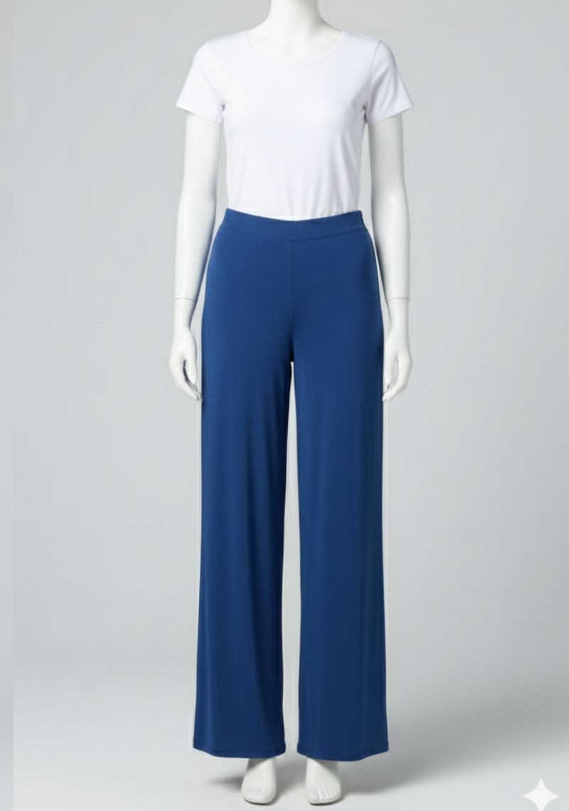 WOMENS PALAZZO - TRYPAN BLUE