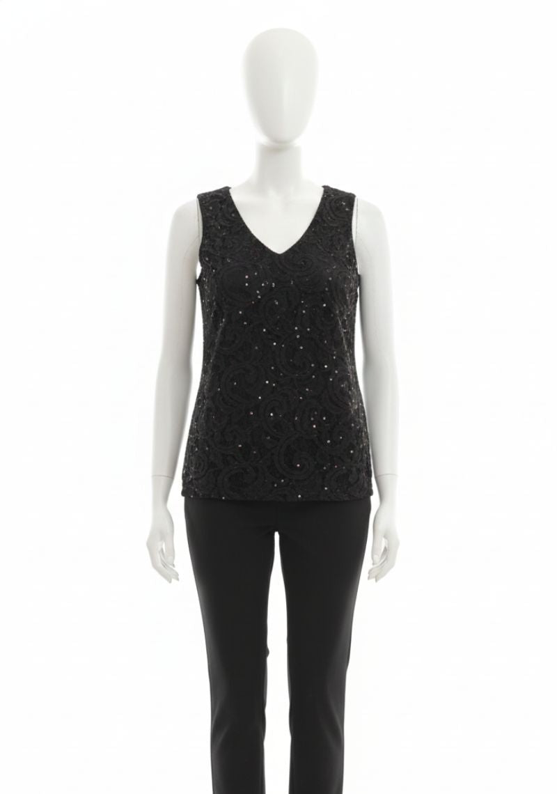 WOMEN WESTERN TOP - BLACK