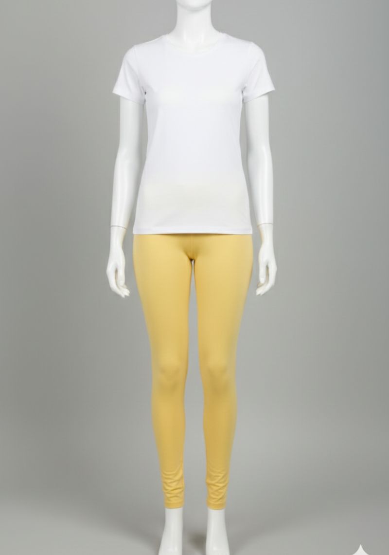 WOMENS LEGGINGS [MD] - LIGHT YELLOW