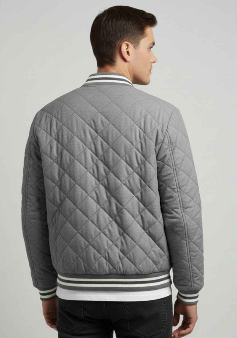 WINTER JACKET - LIGHT GREY AND WHITE