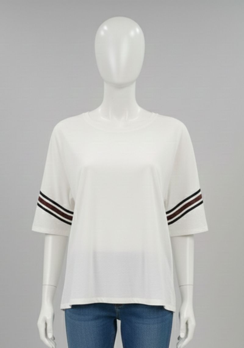 WOMENS T-SHIRT - WHITE PRINTED