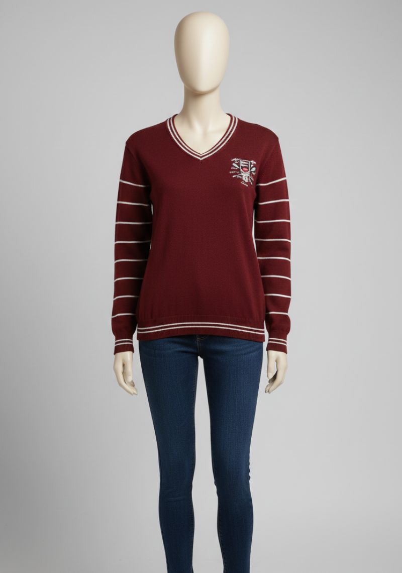 WOMEN SWEATSHIRT - PRINTED MAROON