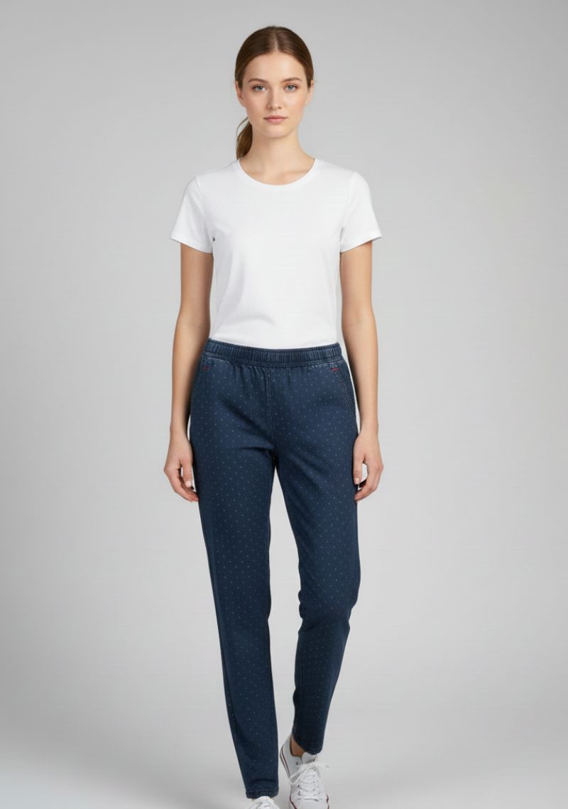 WOMEN JEAN (SL)-NAVY MXD