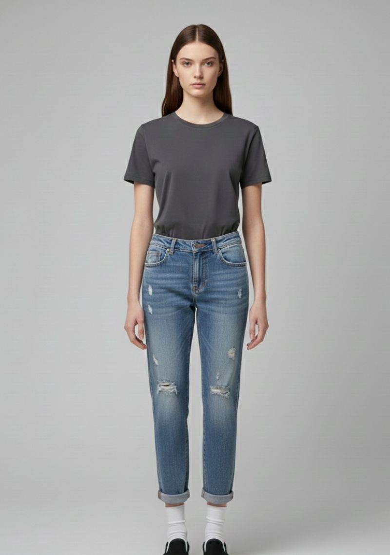 WOMEN JEAN (SL)-DARK BLUE TONED