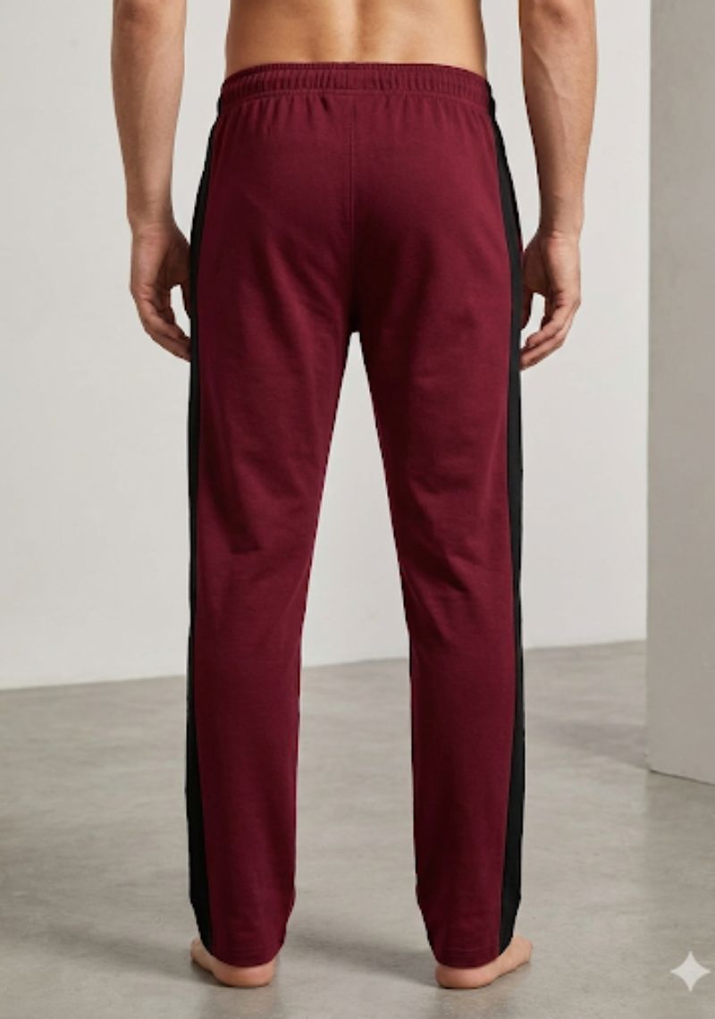 ACTIMAXX TRACK PANT - MAROON AND BLACK