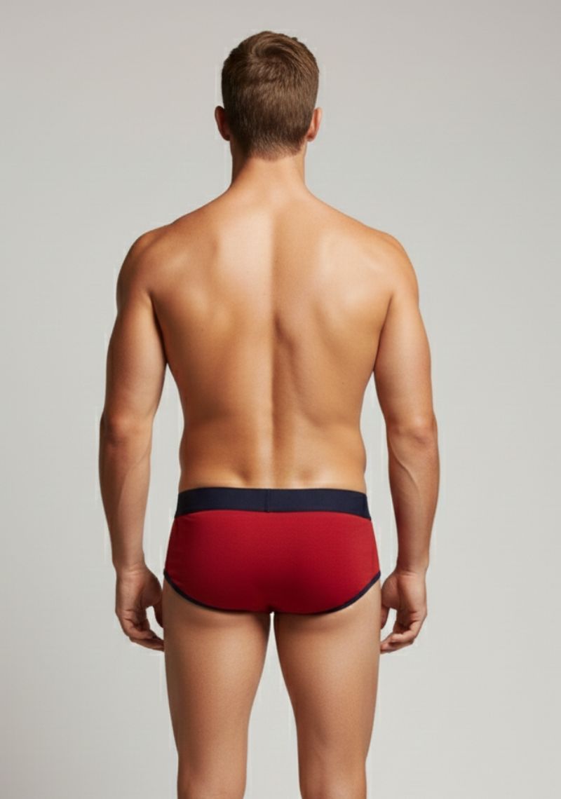 MENS BRIEFS [SL] - MAROON AND NAVY