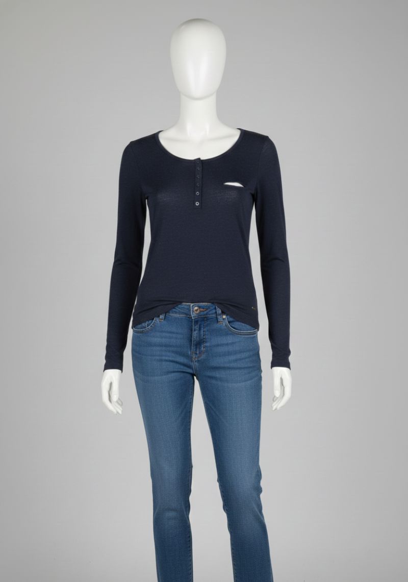 WOMEN WESTERN TOP - NAVY BLUE