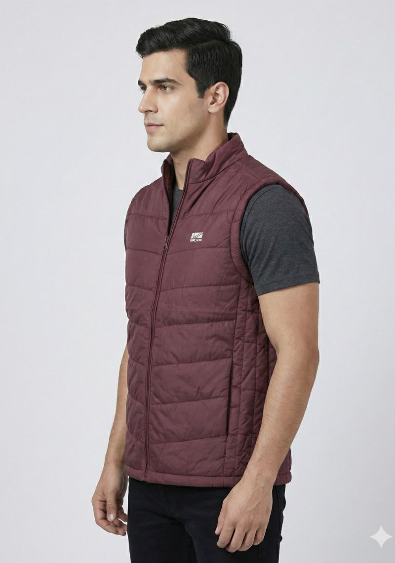 SLEEVELESS JACKET - MAROON