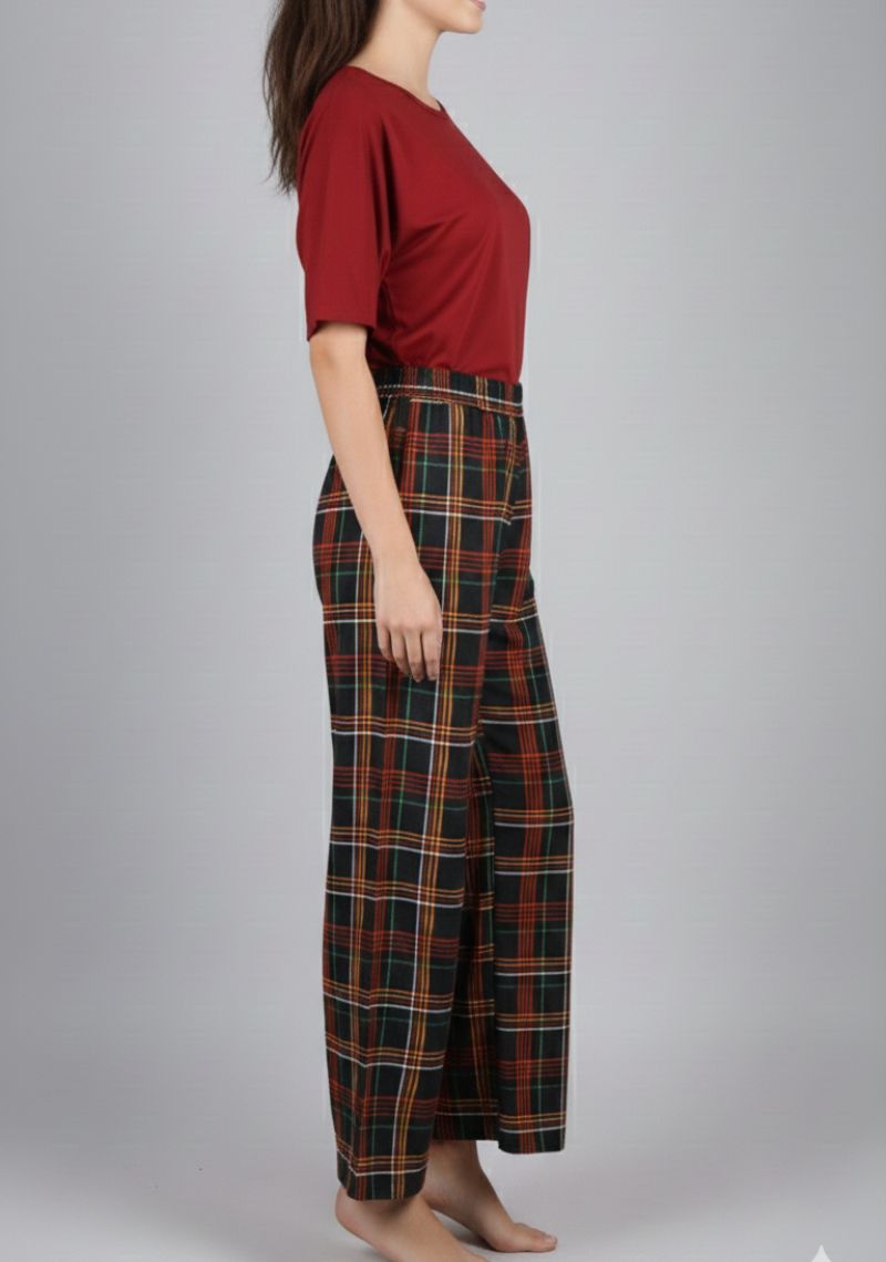 WOMENS PALAZZO [SL] - BLACK MIXED COLOR