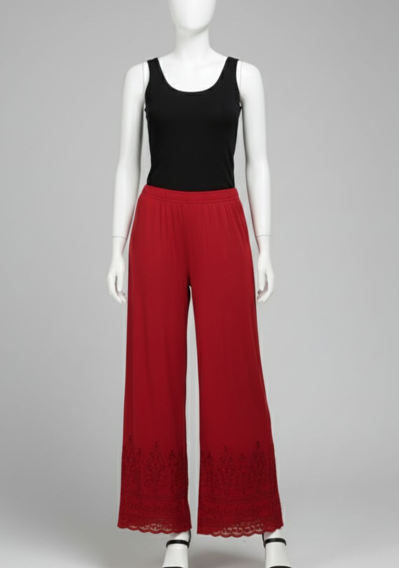 WOMENS PALAZZO - PRINTED RED