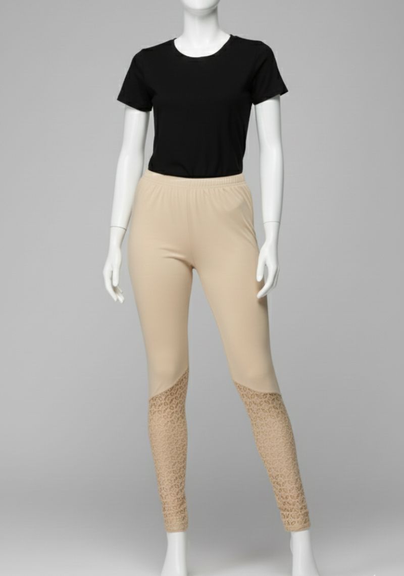 WOMENS LEGGINGS [MD] - PRINTED BEIGE