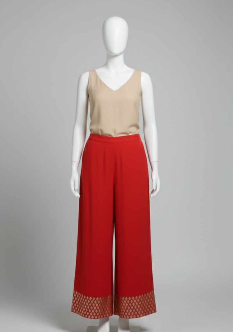 WOMENS PALAZZO - RED AND SANDAL