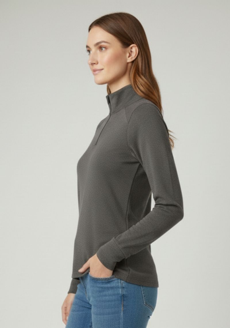 WOMENS T-SHIRT - BLACK GRINDLE