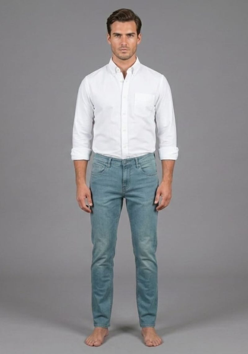 Mens Denim Pant (Super Slim)- Warm Green(ED)