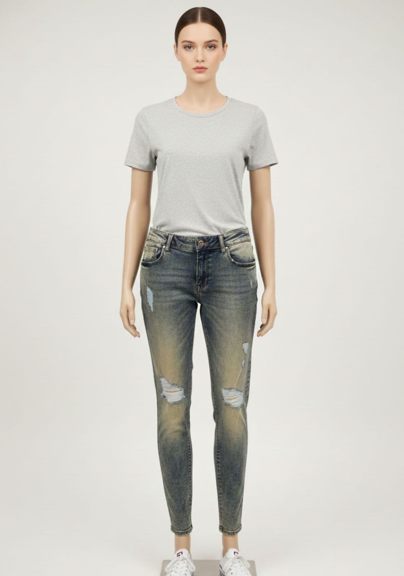 WOMEN JEAN (SL)-LIGHT BLUE TONED