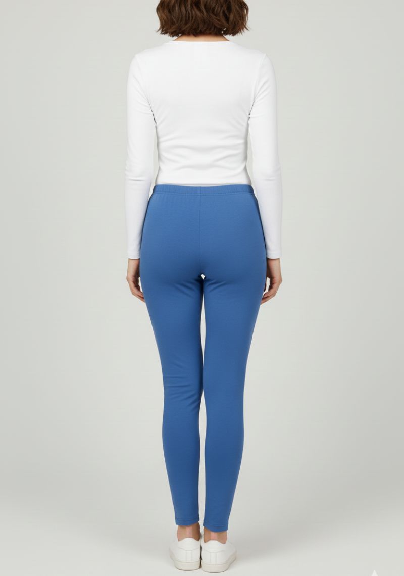 WOMENS LEGGINGS [MD] - PLAIN BLUE