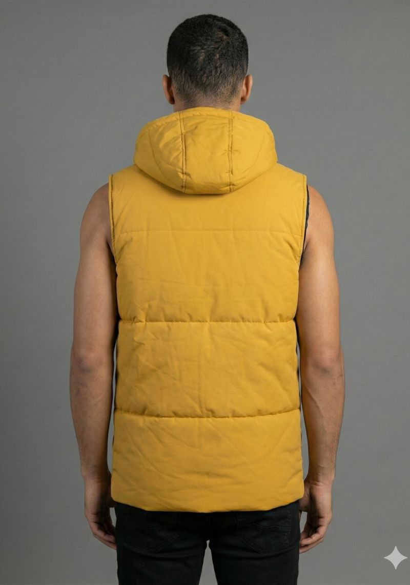 SLEEVELESS JACKET - YELLOW AND BLACK