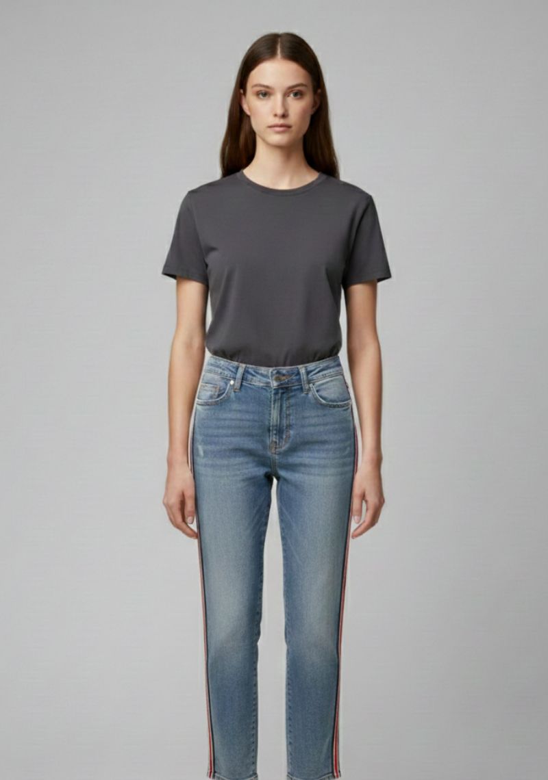 WOMEN JEAN (SL)-BLUE MXD