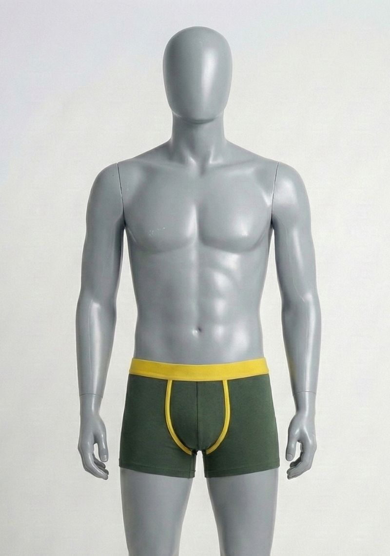 MENS TRUNK [SL] - OLIVE GREEN AND YELLOW