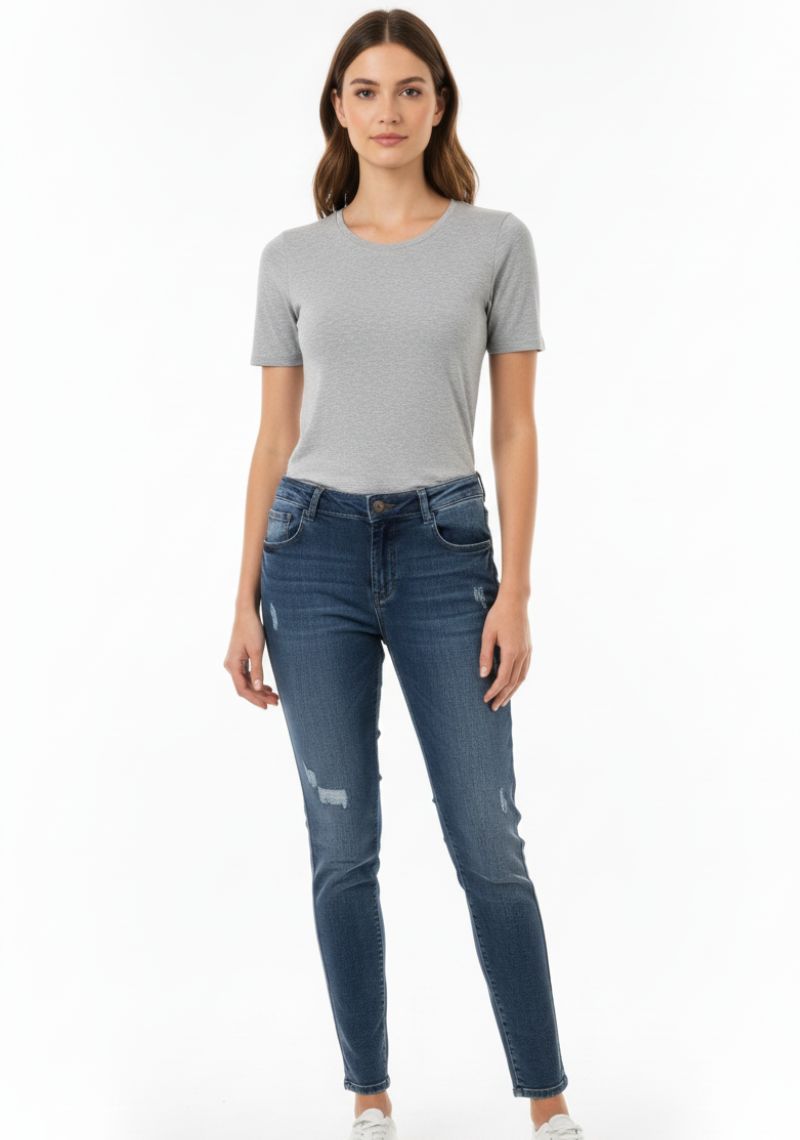 WOMEN JEAN (SL)-DARK BLUE TONED