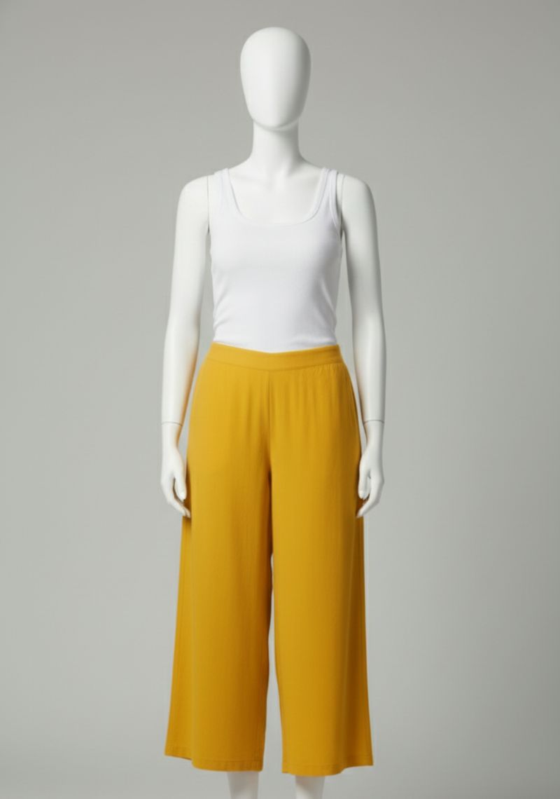 WOMENS PALAZZO - BRIGHT YELLOW