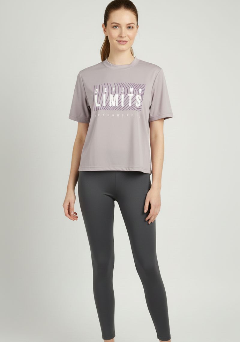 WOMEN T-SHIRT (SL)- PURPLE